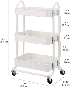 3 Tier Rolling Cart for Kitchen Serving Cart