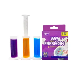 3-in-1 12-Flower Disposable Toilet Cleaning Gel with Odor Control and No-Scrub Formula
