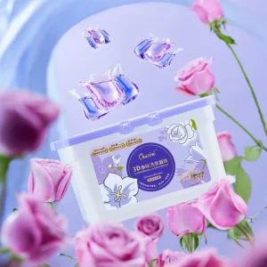 3-in-1 3D Odor Removal Laundry Capsule Detergent Deep Cleaning Stain Removal Lotus Shape