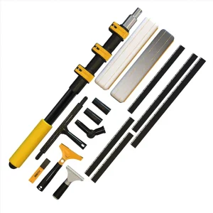 3-in-1 Aluminum Telescopic Window Squeegee Eco-Friendly Household Cleaning Tools Extension Cleaning Pole