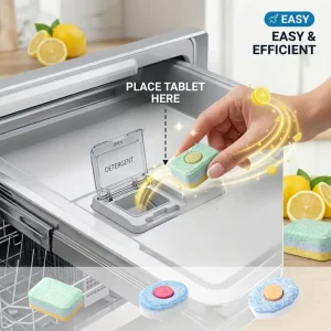 3 in 1 Automatic Dishwashing Tablets No Residue Formula High Concentrated Cleaning Tablets