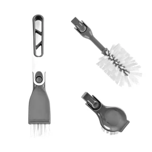 3 in 1 Cleaning Brush Long Handle Set with Dish Brush Bottle Brush and Crevice Brush for Kitchen Cleaning