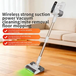 3 in 1 Cordless Vacuum Cleaner High Power Handheld with Detachable Long Tube Foldable Design and Wet Dry Mopping Function