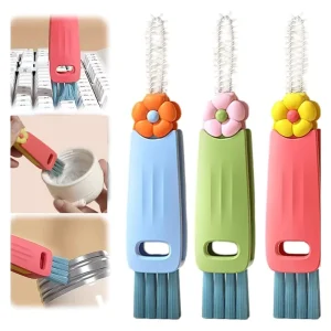3-in-1 Cup Lid and Crevice Cleaning Brush for Kitchen and Baby Bottle Caps
