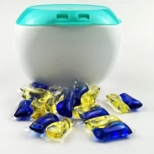 3-in-1 Disposable Laundry Detergent Pods 89% Ingredients Custom Fragrance High/Low Foam Multi-Color