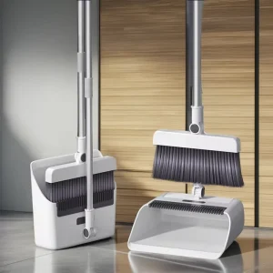 3 in 1 Foldable Rotating Long Brush Set Convenient Plastic Broomhead Steel Broomstick Home Kitchen Cleaning Dustpan Brooms