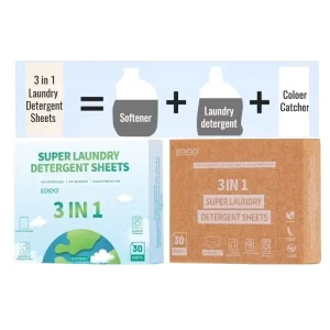 3-in-1 Household Laundry Detergent Sheets, Color Grabber and Dryer Sheets