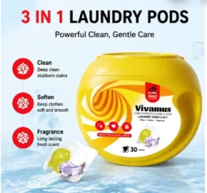 3-in-1 Laundry Detergent Pods with Fruity Fragrance, Softener, and Scent Beads
