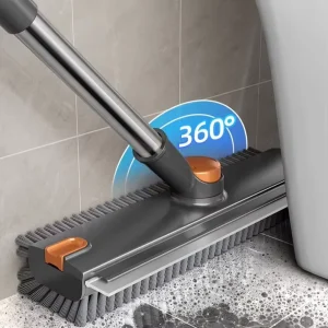 3 in 1 Multifunction Scrape Cleaning Brush Rotating Long Handle Tile Brush for Cleaning Wall Corner Patio Bathroom Tub Tile
