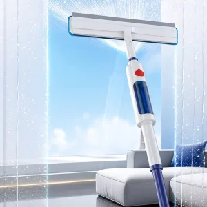 3-in-1 Spray Window Cleaner with 130cm Lightweight Pole and 150ml Tank for Interior and Exterior Glass