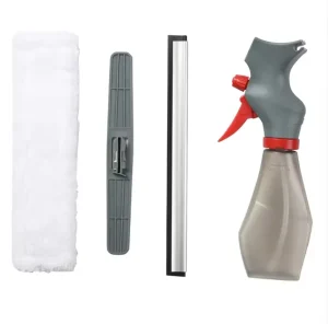 3-in-1 Window Cleaner Spray Mop with Microfiber Pad and Squeegee