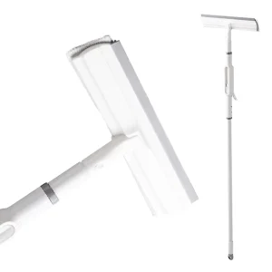 3-in-1 Window Squeegee with Water Spray Bottle and Microfiber Cleaner for Kitchen
