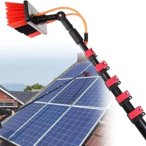 3.6m to 15m High Rise Building Long Extension Pole Solar Panel Cleaning Brush Water Fed Pole Cleaner
