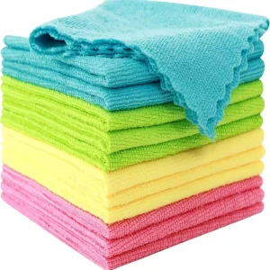 30*30cm 7-Color Microfiber Cleaning Cloth Set with Lace Car Towel