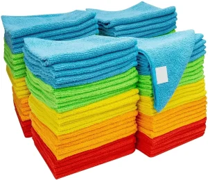 30*30cm Gray Grey 300gsm Microfiber Cloth Warp Knitted Terry Cloth for Car Kitchen Dish Cleaning Microfiber Towel