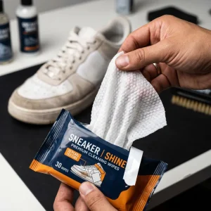 30 Count Fresh Scent Sneaker Wipes Disposable Dual Texture Shoe Cleaner Wipes