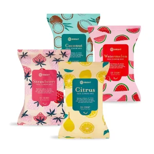 30 Pcs Daily Cleansing Beauty Facial Towelettes Wipes Strawberry Makeup Remover Cleansing Face Wipes Tissue