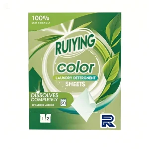 30-Piece Boxed Solid Laundry Tablets, OEM Biodegradable Detergent Sheets, Low Foam, 11cm x 14cm
