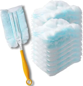 30-Piece Disposable Static Duster Refills with 180° Replacement Heads for Furniture, Blinds, and Ceiling Fans