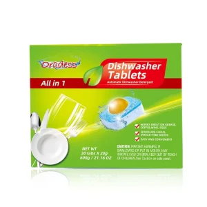 30 Tablets/Box Solid Dishwasher Detergent Tablets Stain Remover Brightening Cleaner