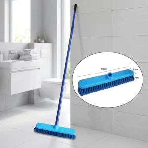 30 cm Hard Floor Cleaning Brush With Long Metal Handle for Deck and Floor Scrubbing