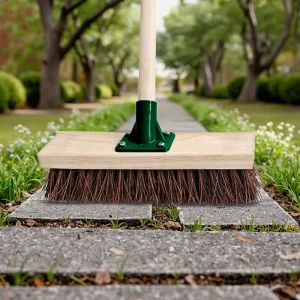 30 cm Wooden Broom with PP Broom Head and Plastic Handle for Garden, Cement, Road, and Floor Cleaning