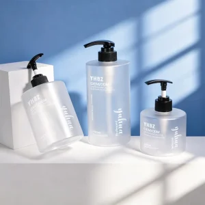 300 500 750ml Capacity Options PET Body Gel Shampoo Skin Care Serum Bottle Screen Printing Hand Wash Sanitizer Lotion Pump