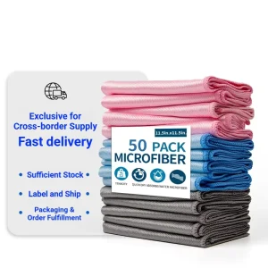 300 GSM Lint-Free Microfiber Cleaning Towels 30 x 30 cm and 40 x 60 cm