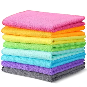 300 GSM Washable Warp-Knitted Microfiber Cleaning Cloths Quick-Dry Towels for Kitchen and Car
