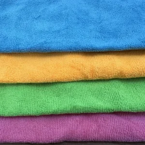 300GSM 30*30cm Microfiber Cleaning Cloth Red Yellow Blue Green