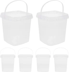 300ML 500ML 1L 2L 3L 5L BPA Free Empty Plastic Bucket With Lid Airtight PP Jars Clear Container With Lid for Bulk Food Storage