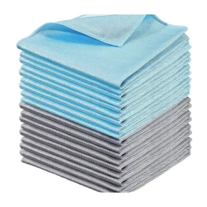 300gsm Microfiber Glass Cleaning Cloths Lint Free Streak Free Reusable Microfiber Cleaning Cloth for Cleaning Windows Glass