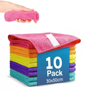 300gsm Microfibre Cleaning Cloth Ultra Soft Super Absorbent Soft Warp Knitted Lint Free Kitchen Glass Towel Car Towel