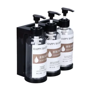 300ml 500ml Hotel Wall Mounted Bathroom Shampoo and Conditioner Dispenser Refillable Hand Sanitizer Plastic Pump Bottle