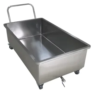 304 Stainless Steel Service Trolley Chicken Food Transport Cart with Factory Bucket Meat and Food Trolley Meat Processing Low MOQ