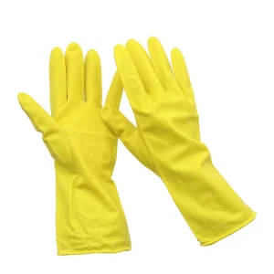 30CM 60G Elbow-Length Latex Rubber Gloves Soft Reusable Household Dishwashing Cleaning Gloves Individually Packed