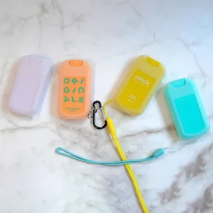 30ML Portable Travel Hand Sanitizer Perfume Alcohol Card Keychain Spray Plastic Bottle Sprayer Screen Printing Packaging