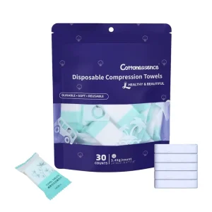 30PCS Compressed Towel Disposable Face Compressed Towel Portable Compressed Coin Tissue for Travel Home Outdoor Activities