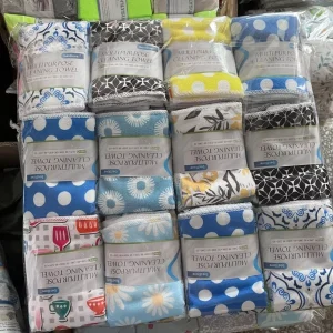 30X30cm Printed Microfiber Towel 5pcs Each Bundles Kitchen Cleaning Cloths Hand Towel Mixed Color