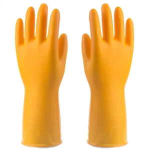 30cm Waterproof Non-Slip Eco-Friendly Latex Household Gloves for Kitchen and Bathroom Dishwashing