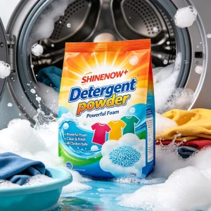 30g Blue Detergent Powder Sachet Strip Laundry Detergent High Foam Washing Powder