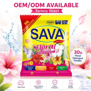 30g Washing Powder Detergent High-Foaming Laundry Detergent Powder Soap