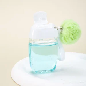 30ml 1oz Key Ring Type Flip Cap Empty Hand Sanitizer Squeeze Bottle With Carabiner Silicone Holder
