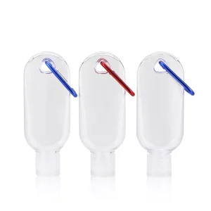 30ml 50ml Small Empty Flip Top Cap Alcohol Gel Hand Sanitizer Bottle with Keychain