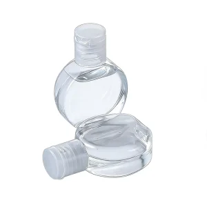 30ml Transparent PET Portable Hand Sanitizer Dispenser Bottle Gel Hotel Bath Flat Round Plastic Empty Bottle