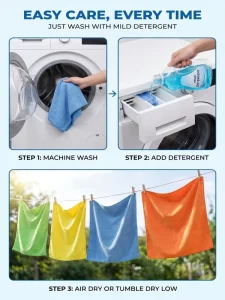 30x30cm Microfiber Quick-Dry 300gsm Lint-Free Scratch-Free Reusable Cleaning Cloths for Kitchen Dish Car Use