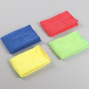 30x30cm Square Plain Eco Friendly Microfiber Home Cleaning Cloth Set 250gsm for Car Wash and Kitchen Use