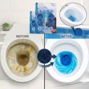 310g Long Lasting Toilet Bowl Cleaner Tablet 250+ Flushes Blue Bubble Deodorizer Heavy Duty Automatic Cistern Cleaner