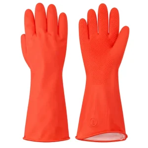 32cm Latex Rubber Gloves Long-Sleeve Waterproof Non-Slip Reusable for Household Cleaning Dishwashing