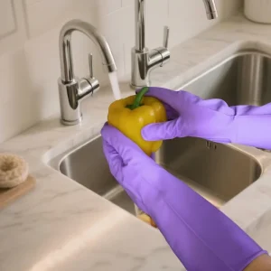 33cm 11mil 65g Reusable Nitrile Kitchen Gloves, Multi-Colour, Waterproof and Oil-Resistant